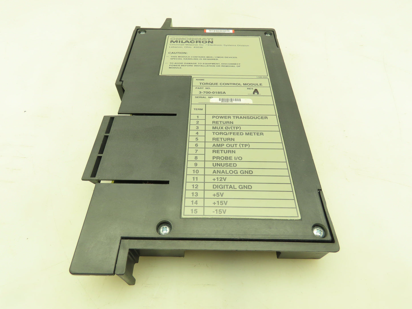 Cincinnati Milacron 3-700-0185A Torque Control Module Rev A