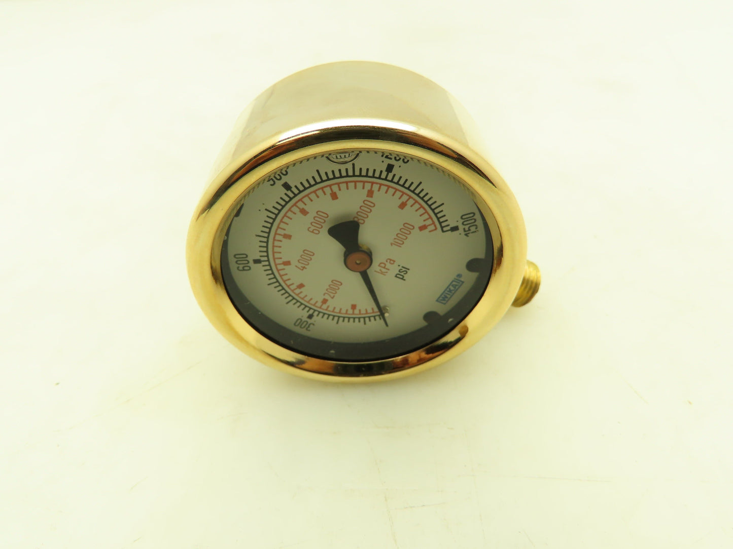 Wika 9456260 Pressure Gauge Liquid Filled 2-1/2" Dial 1500 psi (kPa) 1/4" NPT
