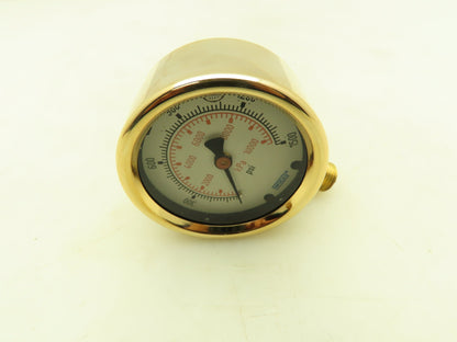 Wika 9456260 Pressure Gauge Liquid Filled 2-1/2" Dial 1500 psi (kPa) 1/4" NPT