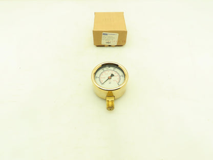 Wika 9456260 Pressure Gauge Liquid Filled 2-1/2" Dial 1500 psi (kPa) 1/4" NPT
