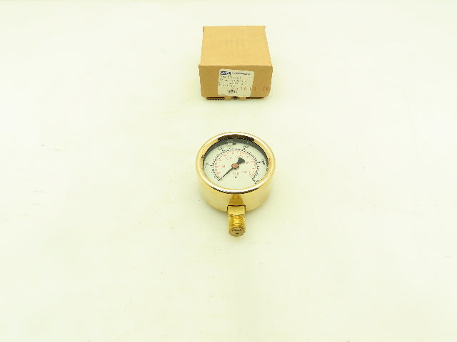 Wika 9456260 Pressure Gauge Liquid Filled 2-1/2" Dial 1500 psi (kPa) 1/4" NPT