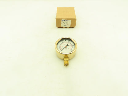 Wika 9456260 Pressure Gauge Liquid Filled 2-1/2" Dial 1500 psi (kPa) 1/4" NPT