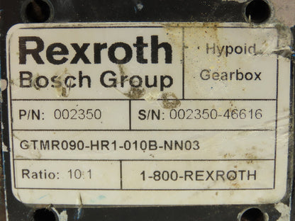 Rexroth GTMR090-HR1-NN03 Hypoid Gearbox Servo Motor Right Shaft 10:1 090 Frame