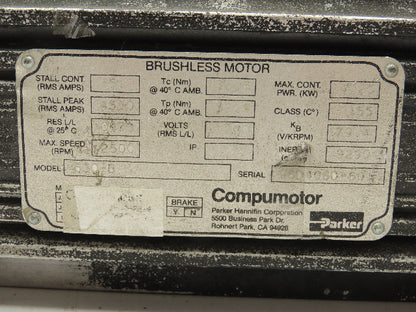 Parker 630-B Compumotor Brushless Servo Drive Motor 230V 2500RPM 4.25KW