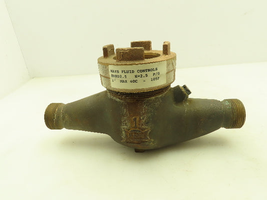 Hays 8MRD 2.5 Bronze Cold Water Meter 1" NPT