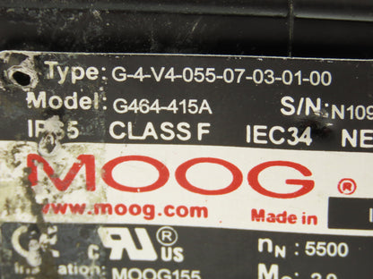 Moog G464-415A 06.P1.100-0097 Servo Motor nN 5500 G400 1.3 Kw Holding Brake 24V
