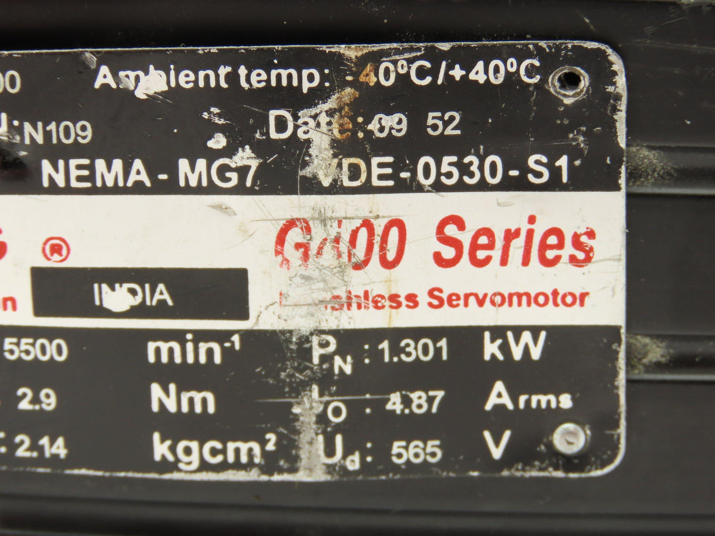 Moog G464-415A 06.P1.100-0097 Servo Motor nN 5500 G400 1.3 Kw Holding Brake 24V