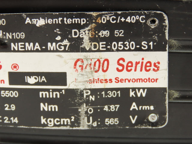 Moog G464-415A 06.P1.100-0097 Servo Motor nN 5500 G400 1.3 Kw Holding Brake 24V