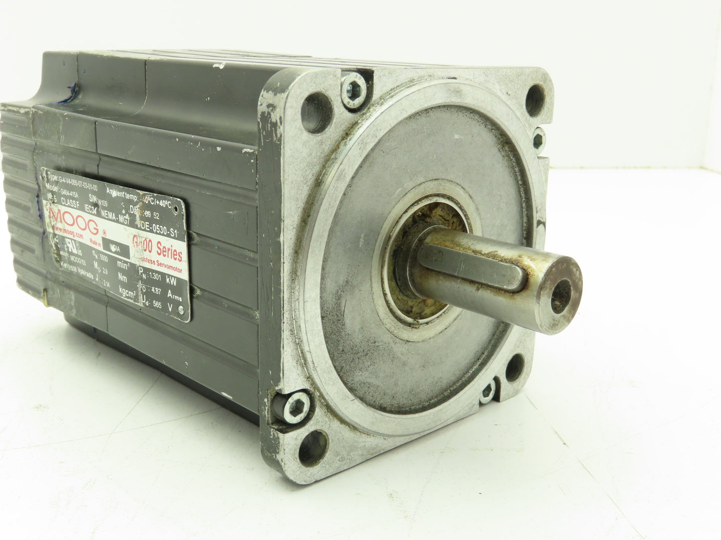 Moog G464-415A 06.P1.100-0097 Servo Motor nN 5500 G400 1.3 Kw Holding Brake 24V