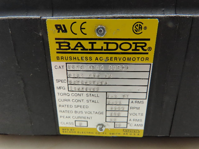 Baldor W078/1514 21346 Brushless AC Servo Motor 200V 4000RPM