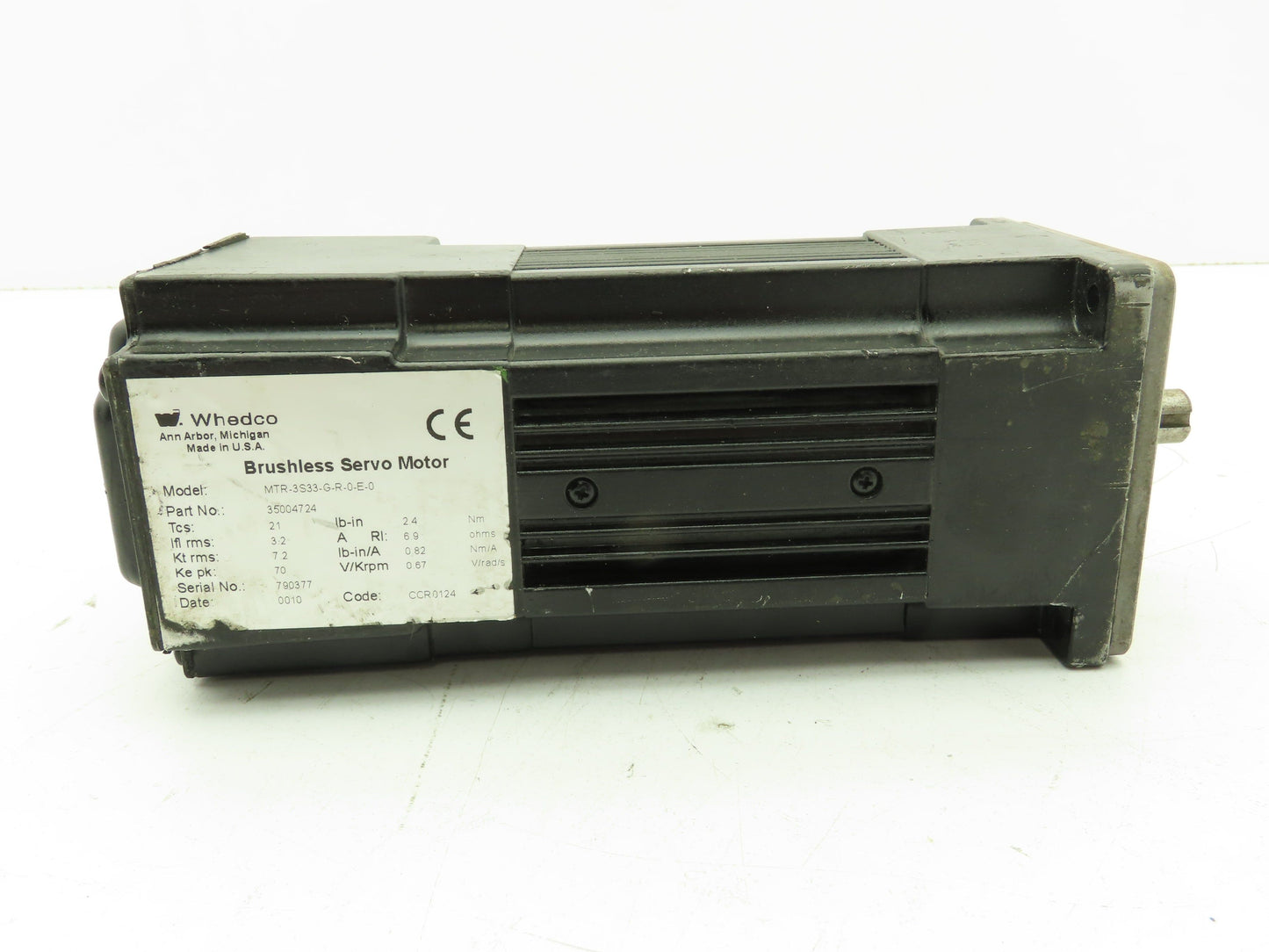 Whedco MTR-3S33-G-R-0-E-0 Brushless Servo Motor Harowe Resolver Encoder