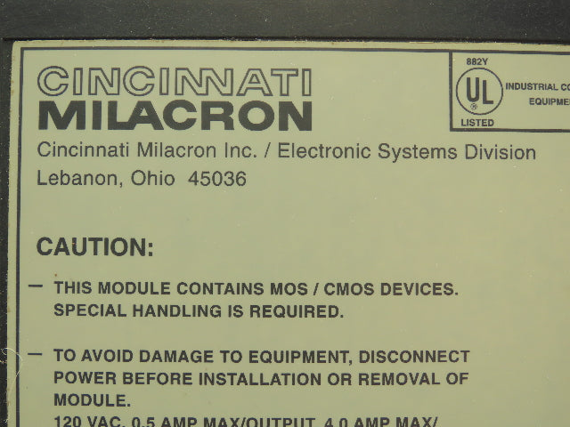 Cincinnati Milacron 3-531-3878A Relay Contacts Output Module RCO Series D