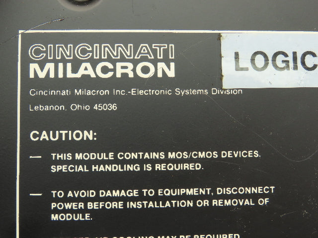 Cincinnati Milacron 3-700-0141A Logic Processor Rev F PLC Programmer