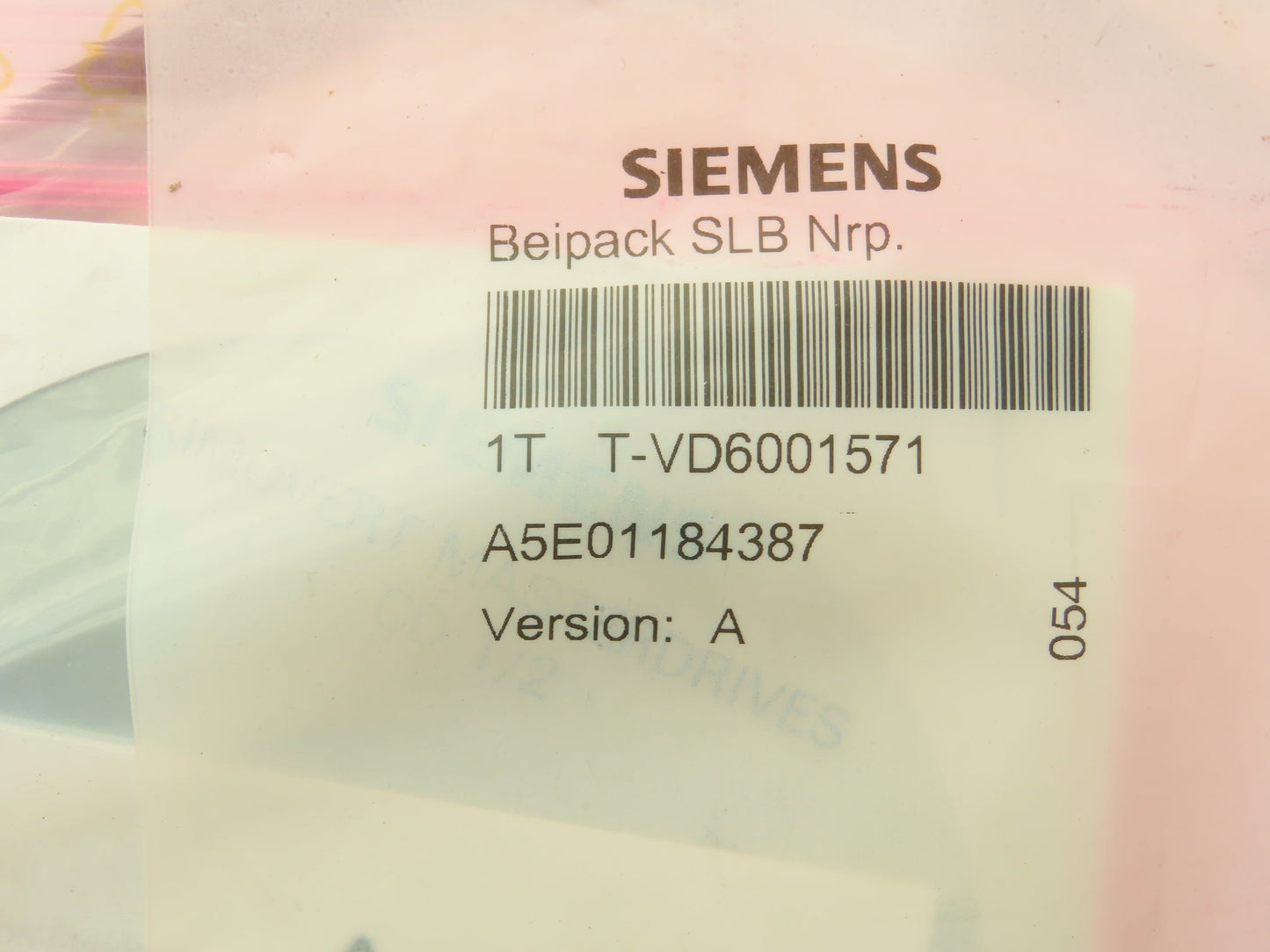 Siemens T-VD6001571 A5E01184387 Simovert Masterdrives CD 1/2 2/2 Servo Drive Kit