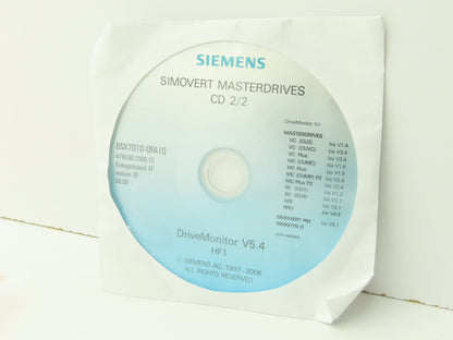 Siemens T-VD6001571 A5E01184387 Simovert Masterdrives CD 1/2 2/2 Servo Drive Kit