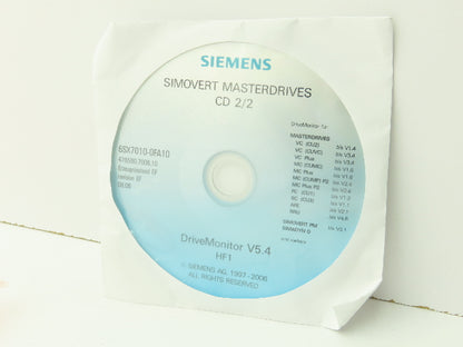 Siemens T-VD6001571 A5E01184387 Simovert Masterdrives CD 1/2 2/2 Servo Drive Kit