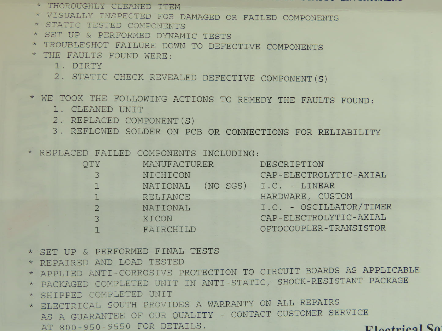 Reliance Electric 0-51811-7 TSTH Test Signal Auto Restart Circuit Board 0-55325