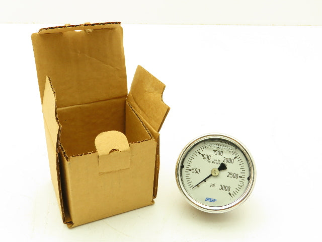 Wika 9832233 Industrial Pressure Gauge 1/4" NPT 3000 PSI 2.5" 233.54 Stainless