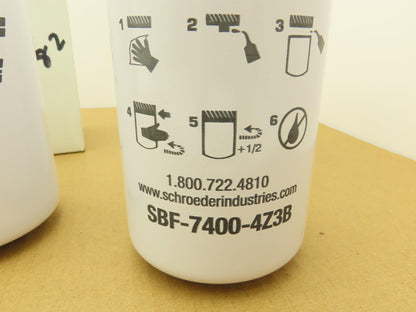 Schroeder SBF-7400-4Z3B Hydraulic Filter Lot of 3