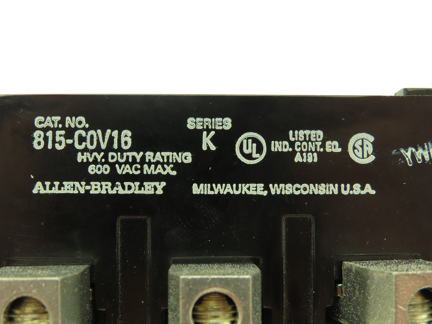 Allen Bradley 815-C0V16 Thermal Overload Relay Series K Manual Reset