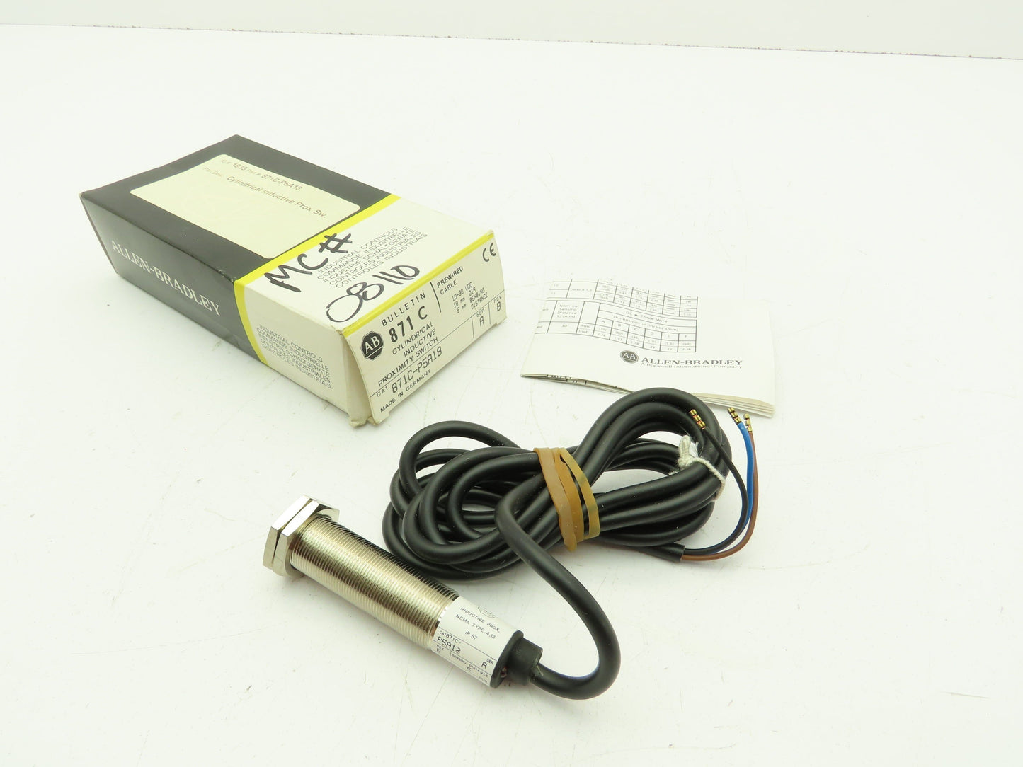 Allen Bradley 871C-P5A18 Inductive Proximity Switch Bulletin 871C Ser A Rev B