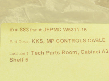 Yaskawa Electric JEPMC-W5311-15 Cable Cordset Programing Cord