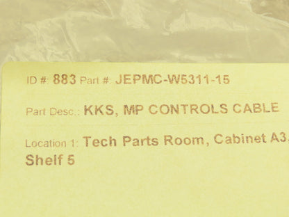 Yaskawa Electric JEPMC-W5311-15 Cable Cordset Programing Cord