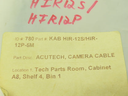 Aries KAB HIR12S/HIR-12PARIES Camera Extension Cable 12-Pin Male Female 5M 15'