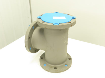 Armco  6" Flanged Tee Pipe Fitting 150# Duct Iron PVDF Kynar Lined RX 503
