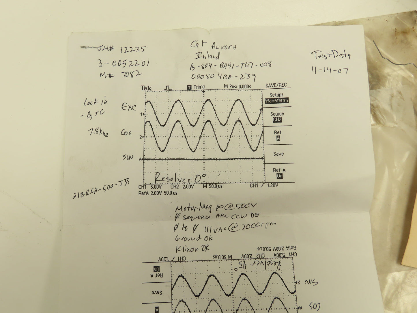 Kollmorgen B-804-BA91-TE1-008 Goldline B Brushless Servo Motor 230V 2000 RPM