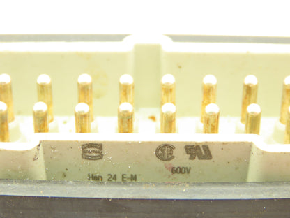 Harting 24 Pin Male And Female Connector Set 16 Amp 500v Hen 24 E-F, Hen 24 E-M