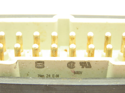 Harting 24 Pin Male And Female Connector Set 16 Amp 500v Hen 24 E-F, Hen 24 E-M