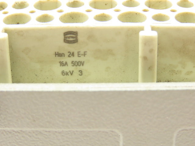 Harting 24 Pin Male And Female Connector Set 16 Amp 500v Hen 24 E-F, Hen 24 E-M