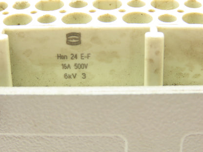 Harting 24 Pin Male And Female Connector Set 16 Amp 500v Hen 24 E-F, Hen 24 E-M
