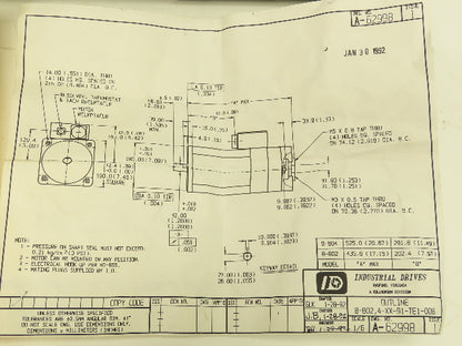 Kollmorgen B-804-AA-91-TE1-008 Goldline Brushless Servo Motor 230V 1500 RPM