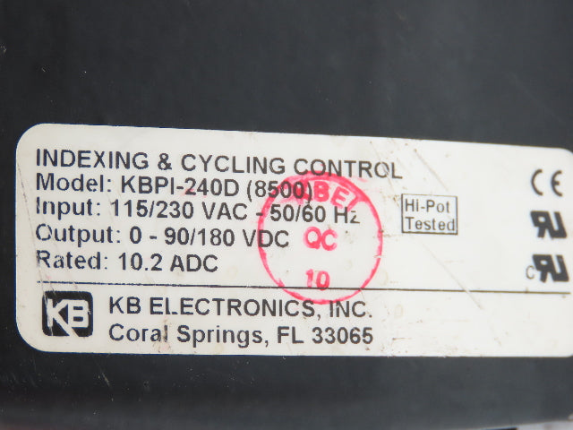 Cyclo Index Series 4010DT Model 300-1/2 180° Rotation Indexer w/Motor w/VFD 115v