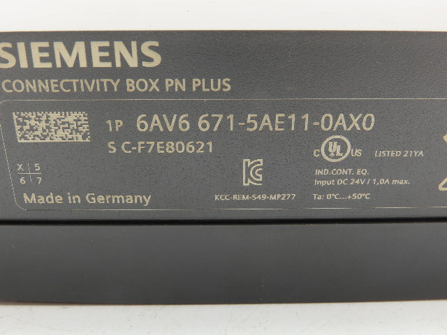 Siemens 6AV6 671-5AE11-0AX0 Connectivity Box PN Plus Profinet Teach Pendant Port