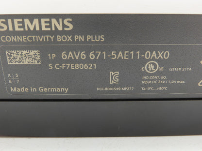 Siemens 6AV6 671-5AE11-0AX0 Connectivity Box PN Plus Profinet Teach Pendant Port