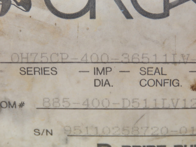 Price Pump OH75CP-400 Orca Plastic Horizontal Centrifugal Pump 70 GPM 115/230V