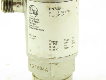 IFM PN7201 Pressure Sensor Digital LED  1/4" NPT
