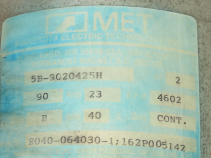 MET  90V DC Hydraulic Pump Motor 2HP 23A 4600 RPM