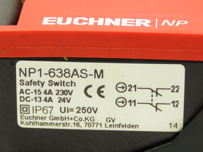 Euchner NP1-638AS-M Safety Switch Connector Limit Stop 230V 4A IP67