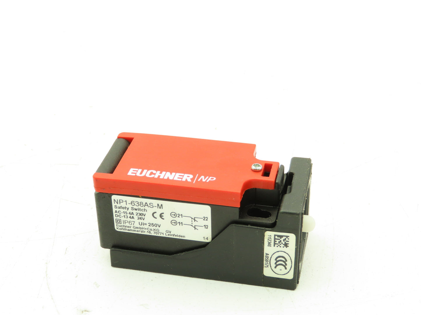 Euchner NP1-638AS-M Safety Switch Connector Limit Stop 230V 4A IP67