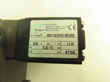 IMI Busch 8212300.8000 Brass Solenoid Valve 24VDC 12W 145 PSI G3/4