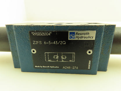 Rexroth Z2FS 6-5-43/2Q Hydraulic Double Throttle Flow Control Check Valve