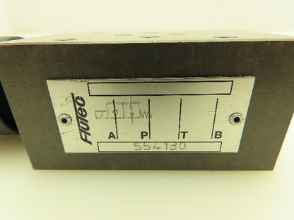 Flutec 554130 Hydraulic Solenoid Sandwich Valve 24VDC
