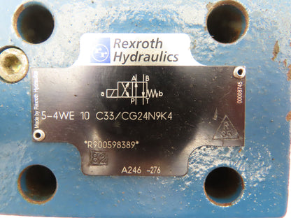 Rexroth 5-4WE 10 C33/CG24N9K4 Hydraulic Directional Solenoid Spool Valve 24VDC