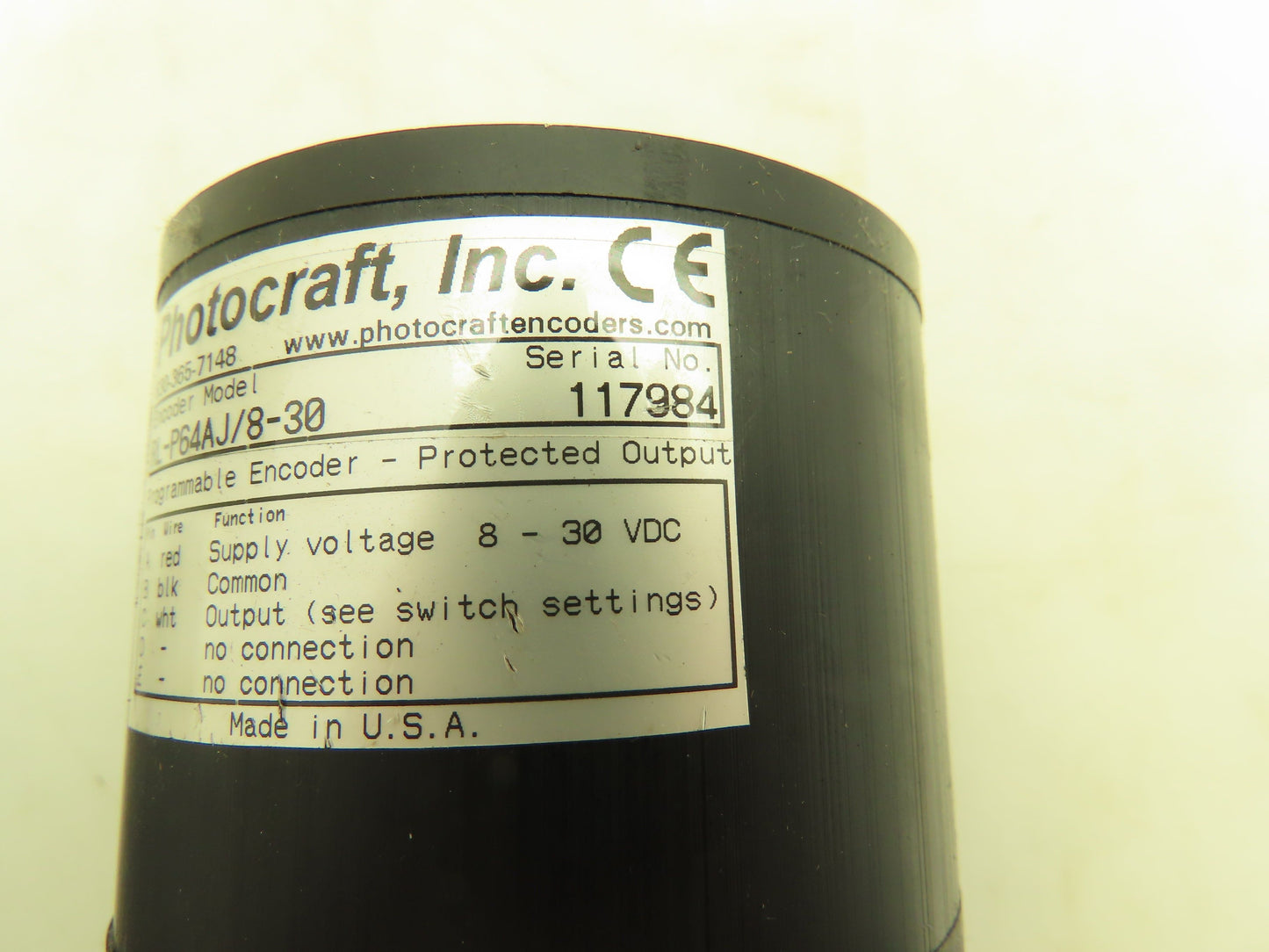 Photocraft RL-P64AJ/8-30 Incremental Shaft Encoder 8-30VDC