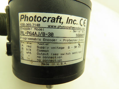 Photocraft RL-P64AJ/8-30 Incremental Shaft Encoder 8-30VDC