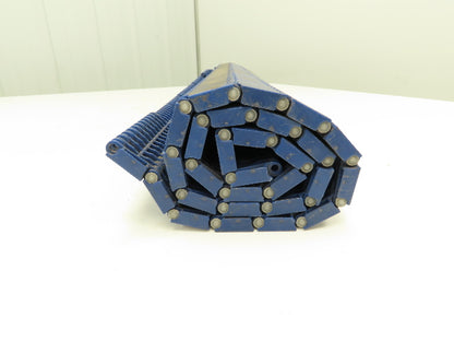 Intralox Blue Plastic Flat Top Smooth Conveyor Chain Belt 60" Wide x 30" L
